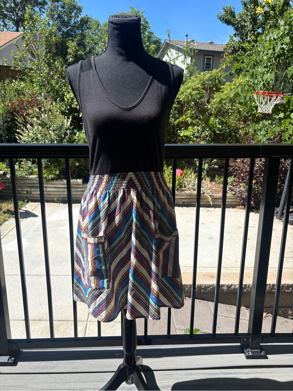 Hype Multicolor Striped Dress with Pockets